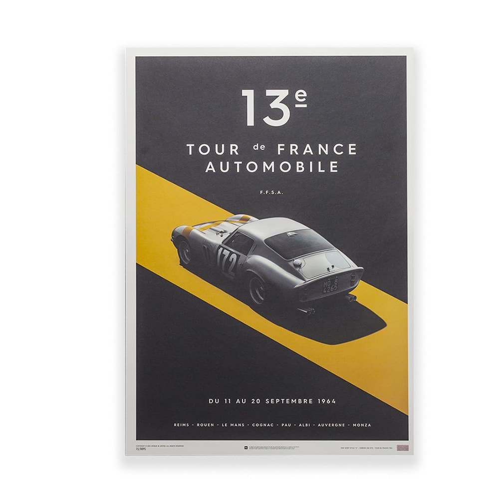 Ferrari 250 GTO - Silver - 1964 Tour de France | Automobilist | Limited Edition print