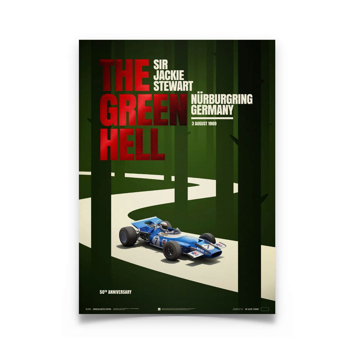 Jackie Stewart - The Green Hell - 1969 | Limited Edition poster