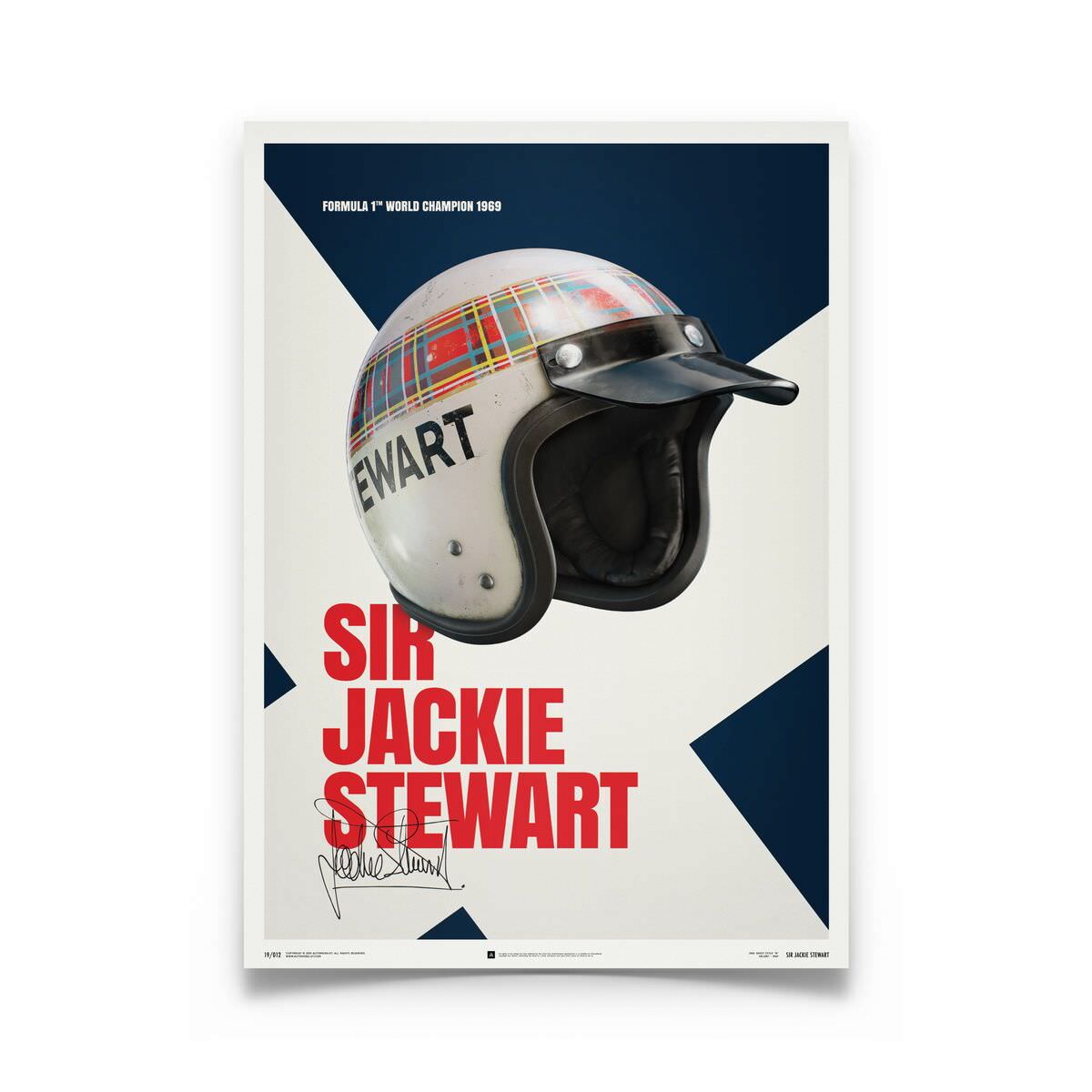 Jackie Stewart - Helmet - 1969 | Automobilist | poster