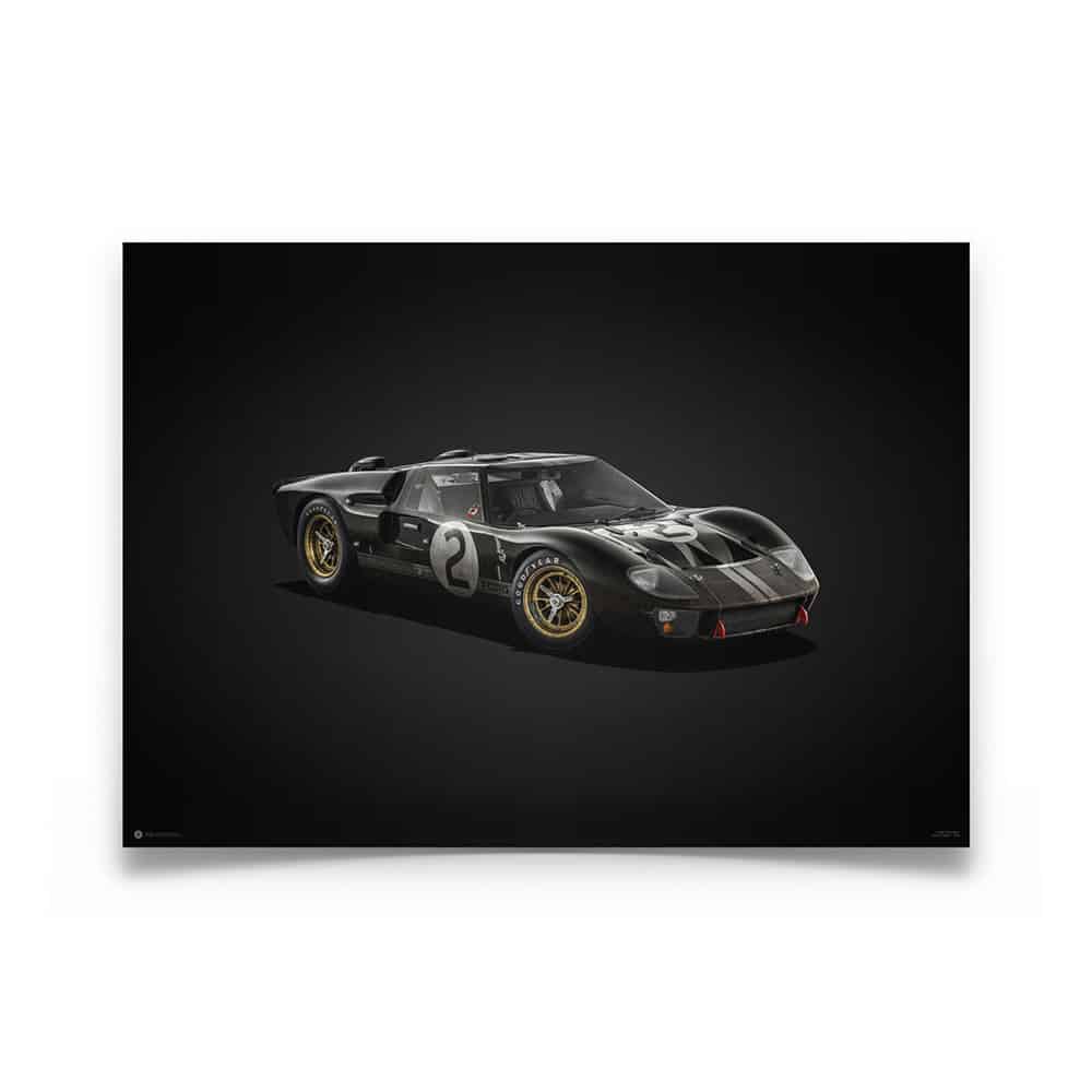 Colours of Speed | Bruce McLaren – Ford GT40 – Le Mans 1966 | Automobilist | Limited Edition poster