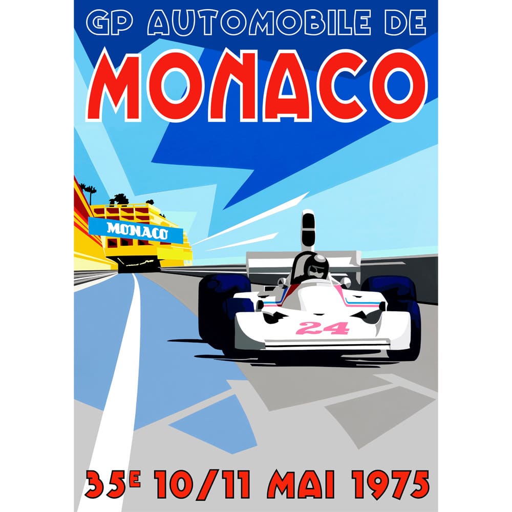 James Hunt - Hesketh 308 - 1975 | Monaco GP Poster | Joel Clark