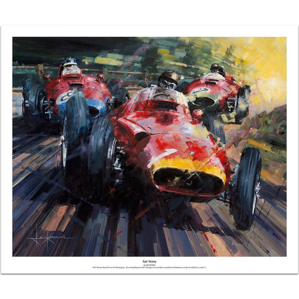 Epic Victory | Juan Manuel Fangio - Maserati 250F - 1957 | John Ketchell | Limited Edition print