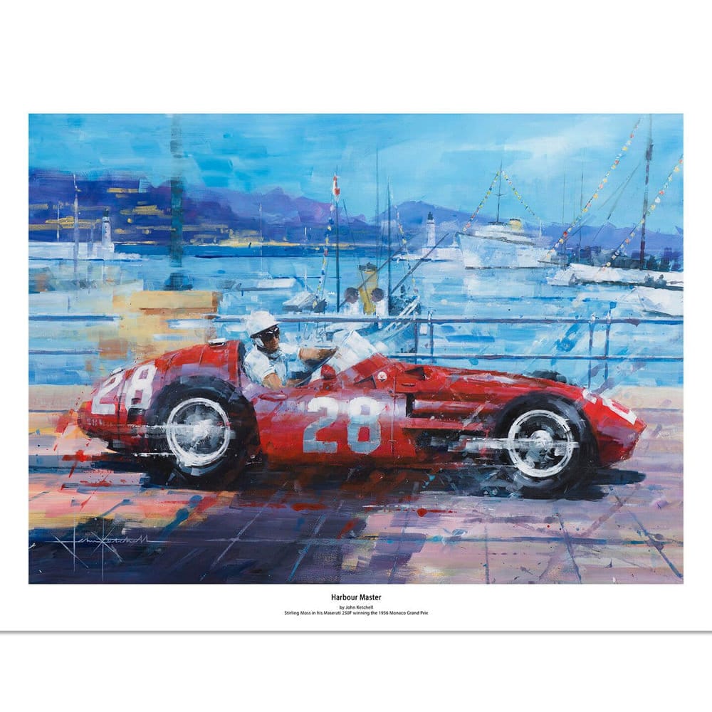 Harbour Master | Stirling Moss - Maserati 250F - 1956 | John Ketchell | Limited Edition print