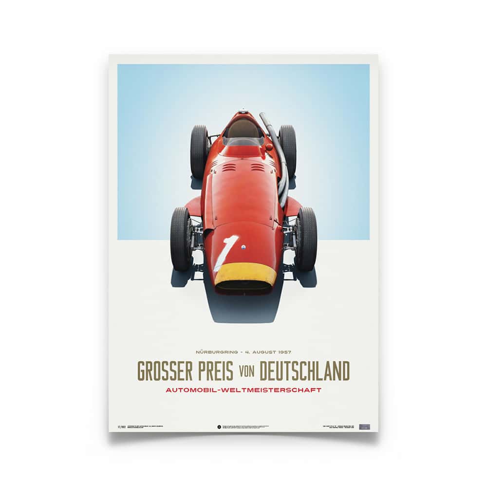 Juan Manuel Fangio - Maserati 250F - 1957 | Automobilist | Limited Edition poster