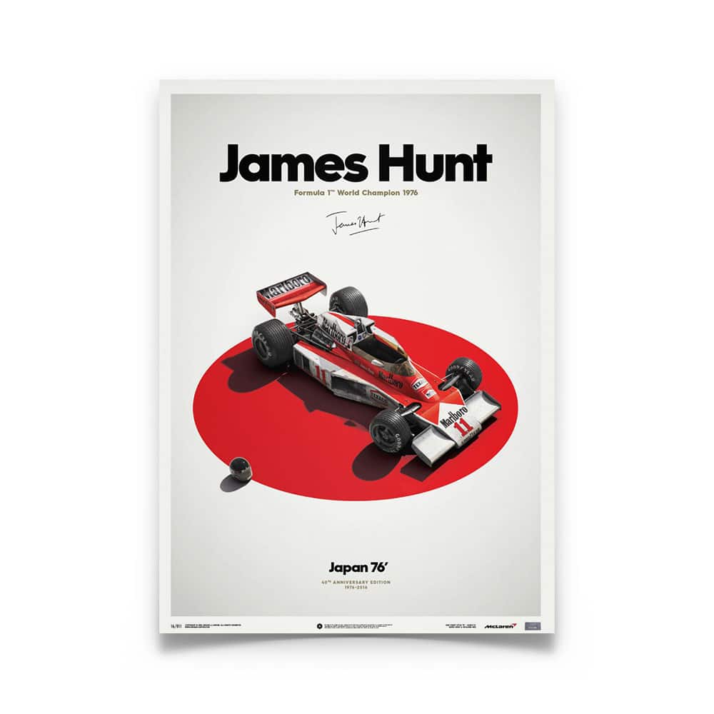 James Hunt | McLaren M23 | Japanese GP 1976 | Automobilist | Limited Edition poster