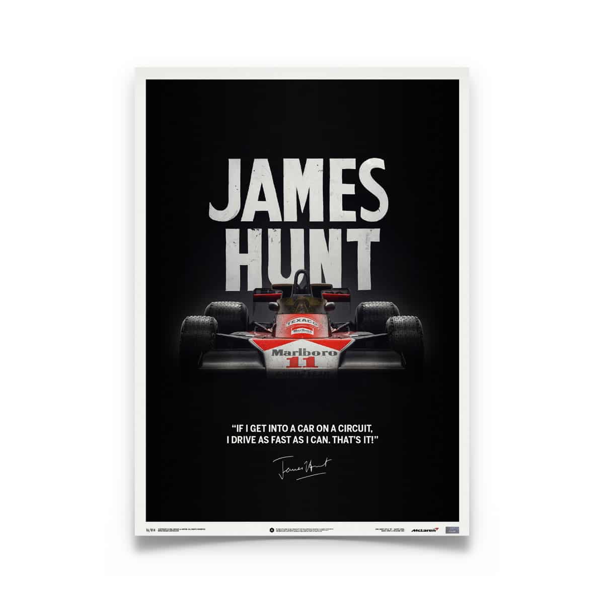 James Hunt | McLaren M23 | Japanese GP 1976 | Automobilist | Limited Edition poster