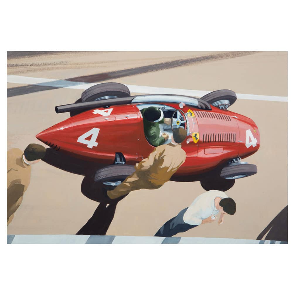 Mike Hawthorn - Ferrari Squalo - 1955 | signed by artist | Limited Edition print