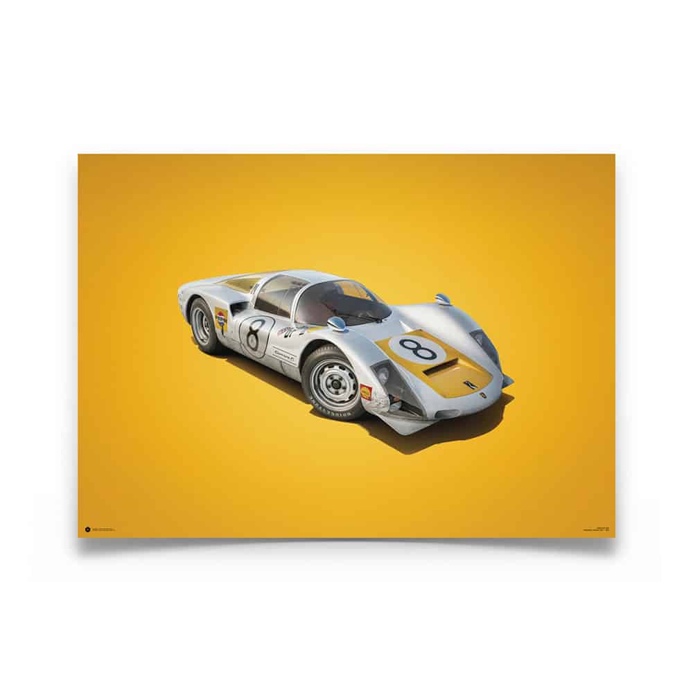 Colours of Speed | Porsche 906 – White – 1967 Japanese GP | Automobilist | Limited Edition poster