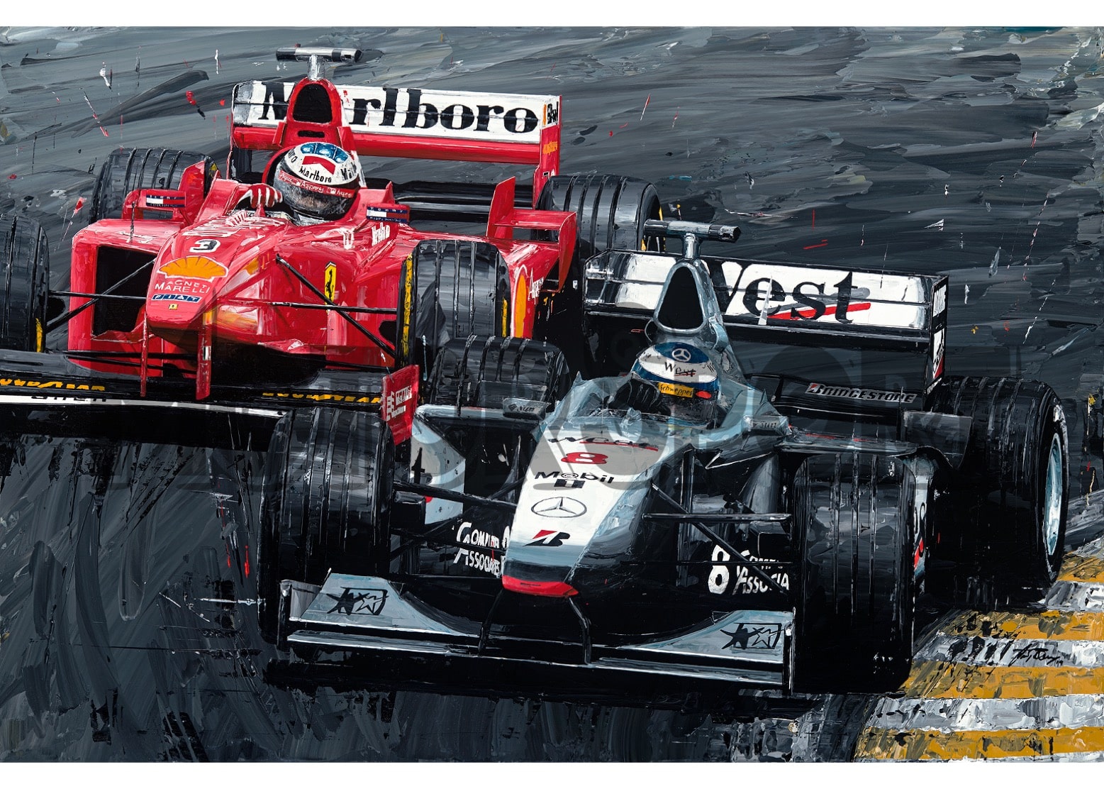 Mika Hakkinen & Michael Schumacher - 1998 | David Johnson | Limited Edition print