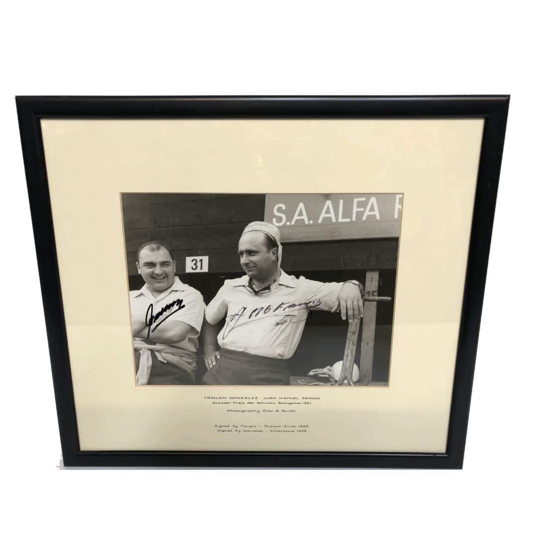 Juan Manuel Fangio - Froilan Gonzalez - 1951 Swiss Grand Prix | signed photograph