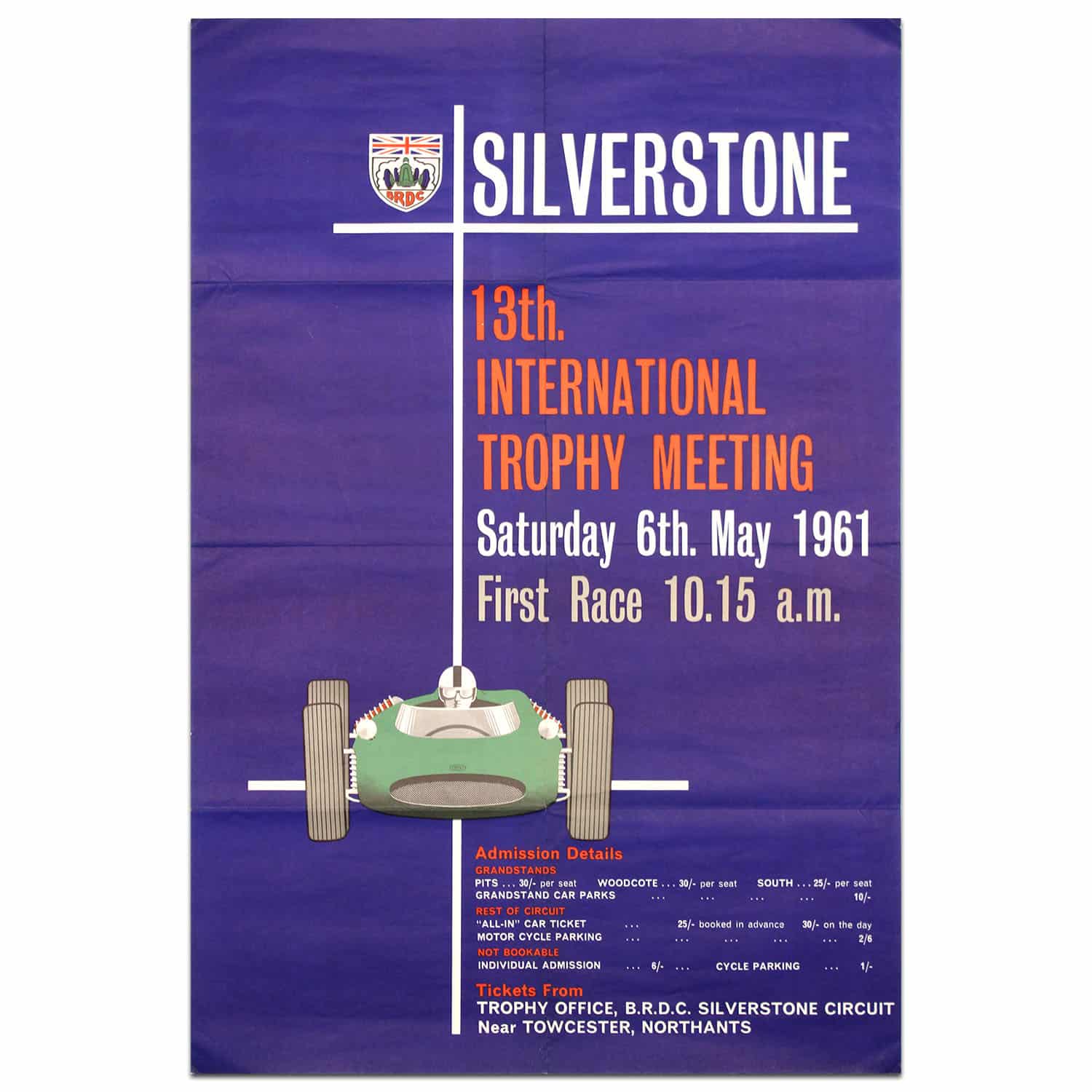 F1 | British International Trophy Race - 1961 - Silverstone | original vintage poster