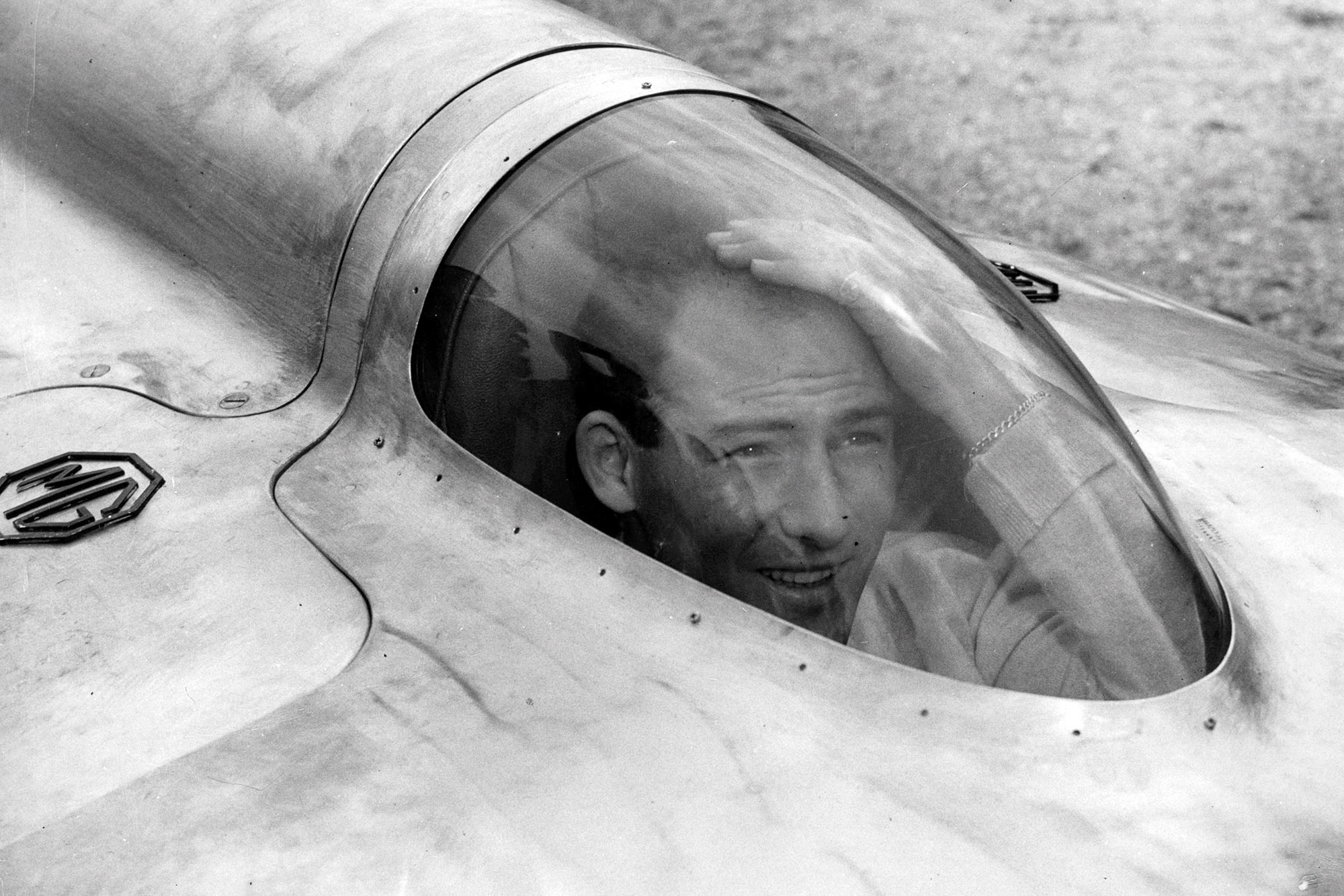 Stirling Moss in the MG EX181 on the Bonneville Salt Flats