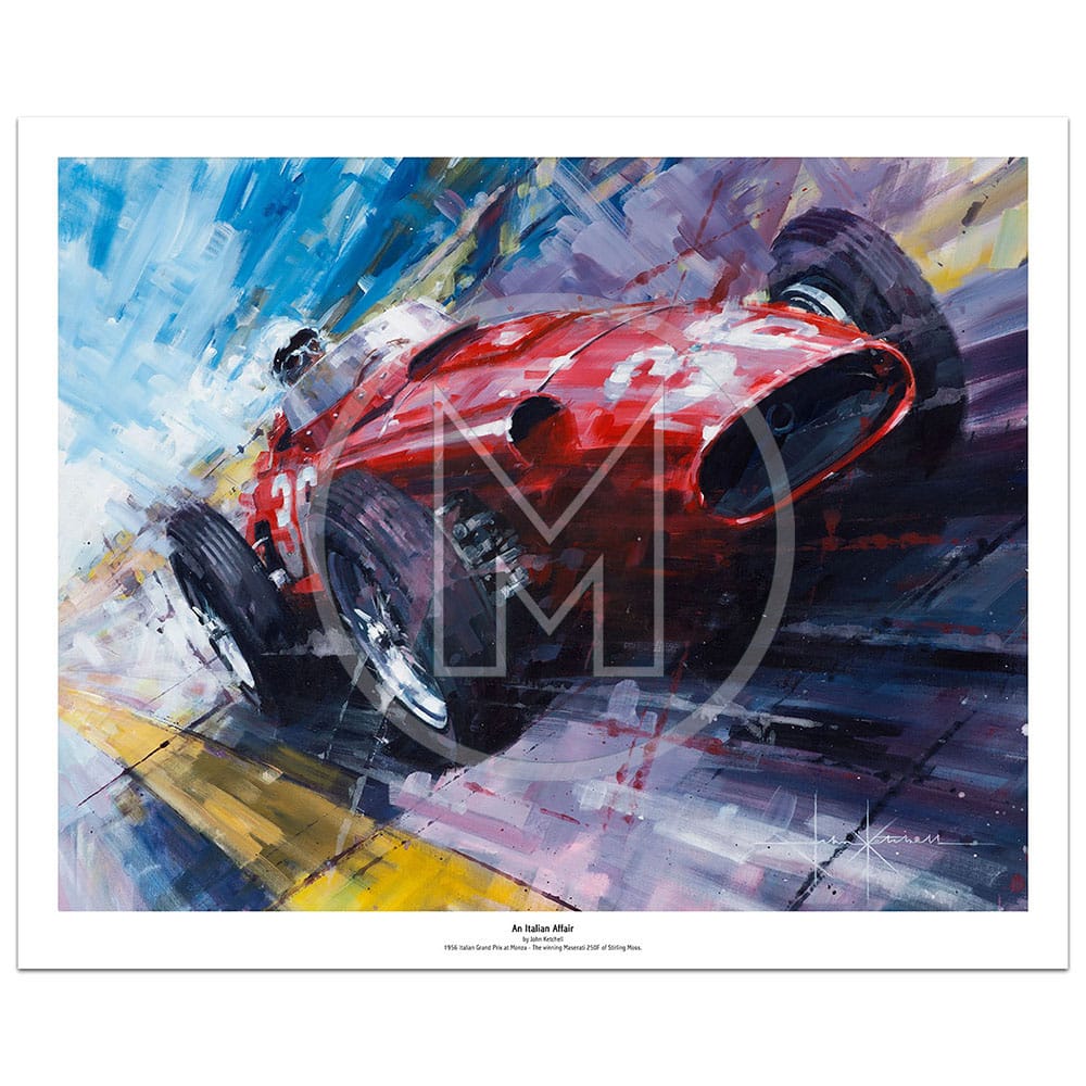 An Italian Affair | Stirling Moss – Maserati 250F – 1956 | John Ketchell | Limited Edition Print