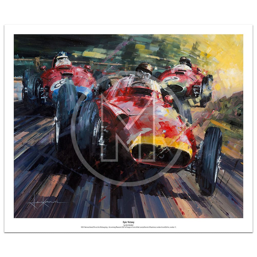 Epic Victory | Juan Manuel Fangio – Maserati 250F – 1957 | John Ketchell | Limited Edition Print