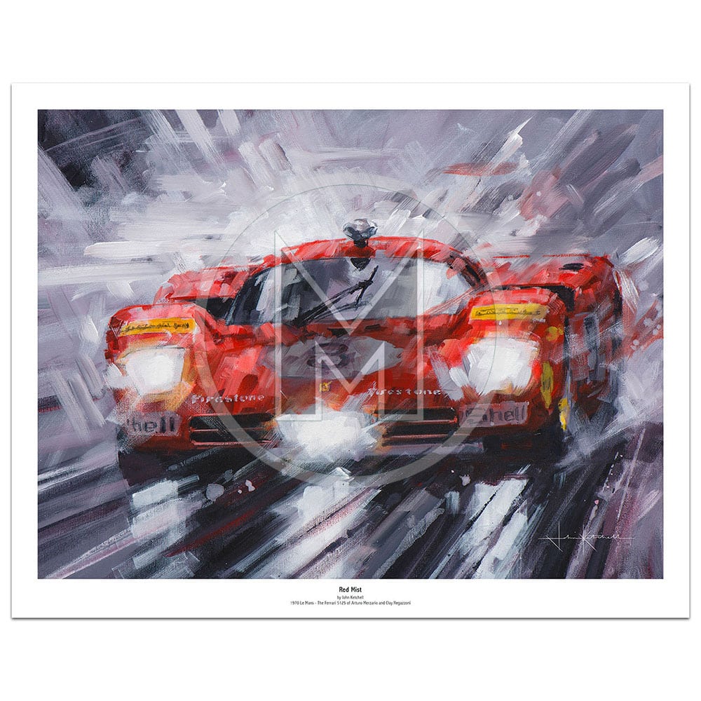 Red Mist | Ferrari 512S – Le Mans – 1970 | John Ketchell | Limited Edition Print