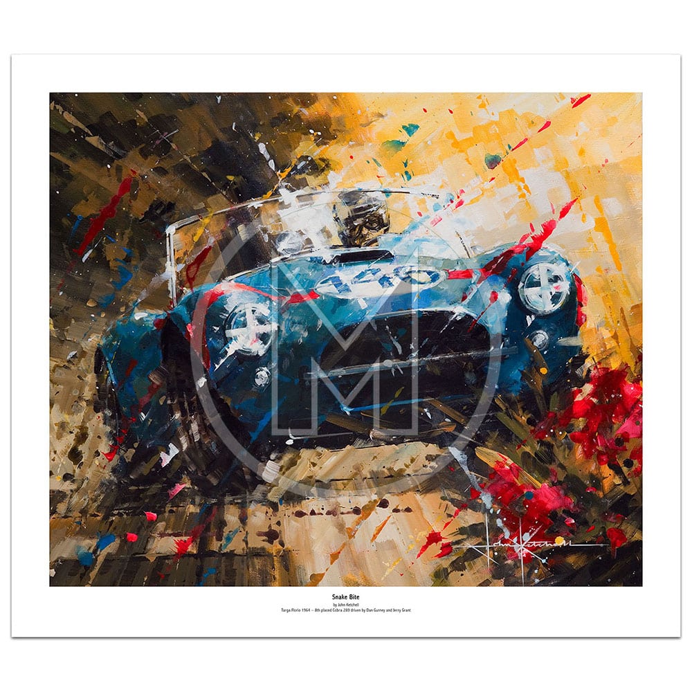 Snake Bite | Dan Gurney - Cobra 289 - 1964 Targa Florio | John Ketchell | Limited Edition Print