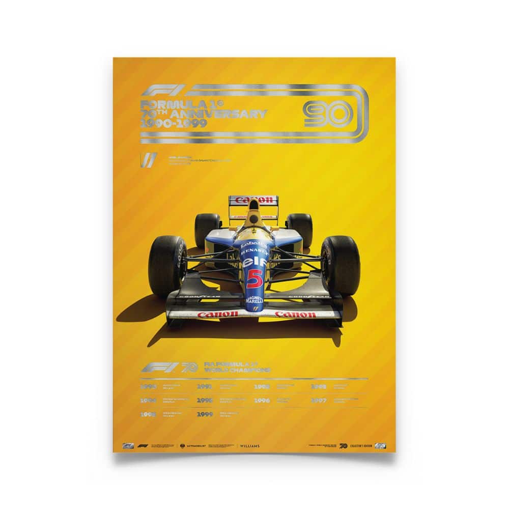 Formula 1® Decades | Nigel Mansell - Williams FW14B - 1990s | Automobilist | Collector's Edition poster