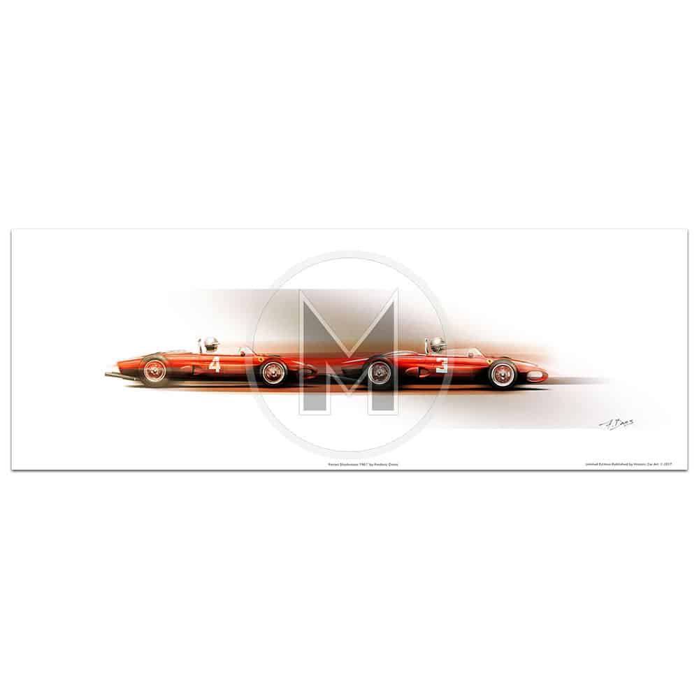 Ferrari Sharknoses | Hill & Von Trips | Frederic Dams | Art Print