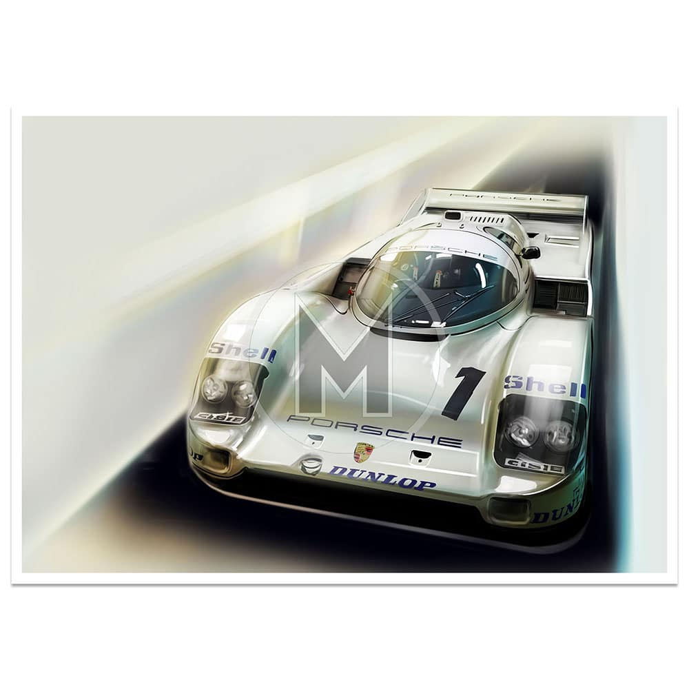 Mario Andretti - Porsche 962 - 1984 | Frederic Dams | Art Print