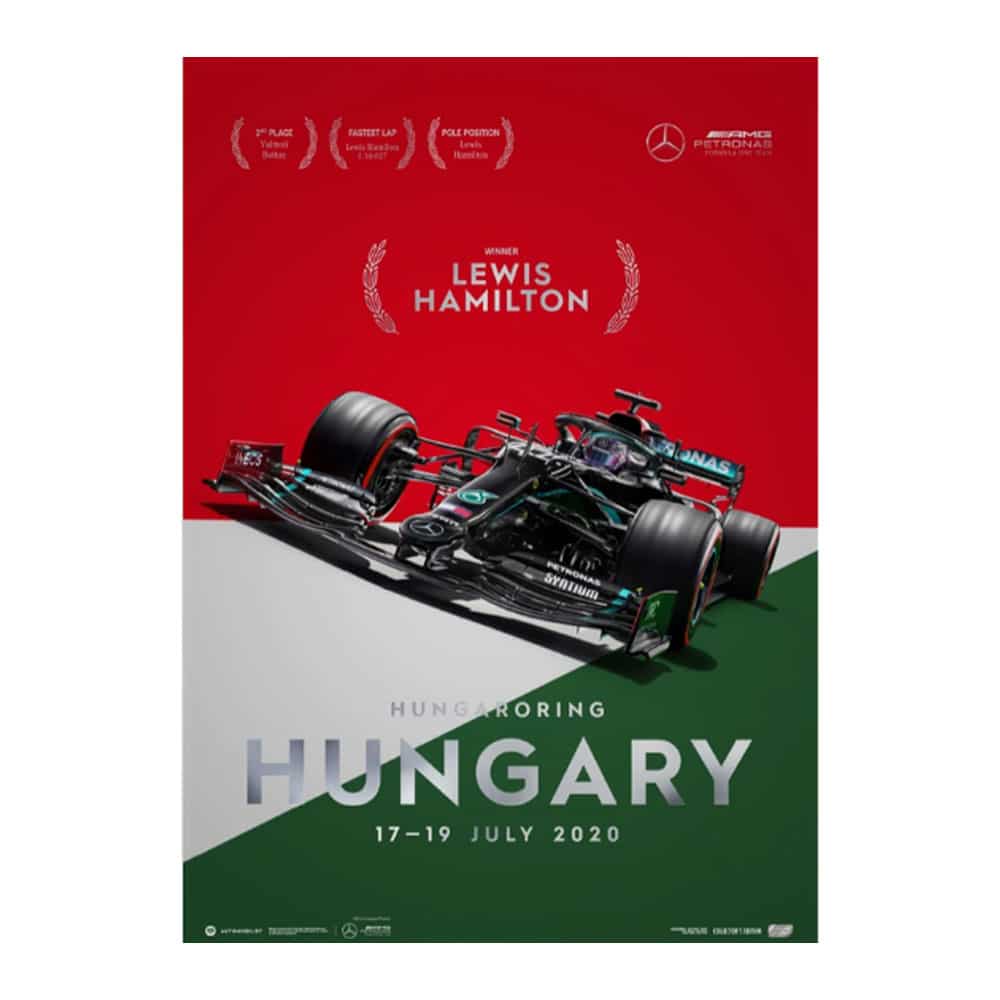 Winners' Series | Lewis Hamilton - Mercedes W11 - Hungary 2020 | Automobilist | Collector's Edition poster