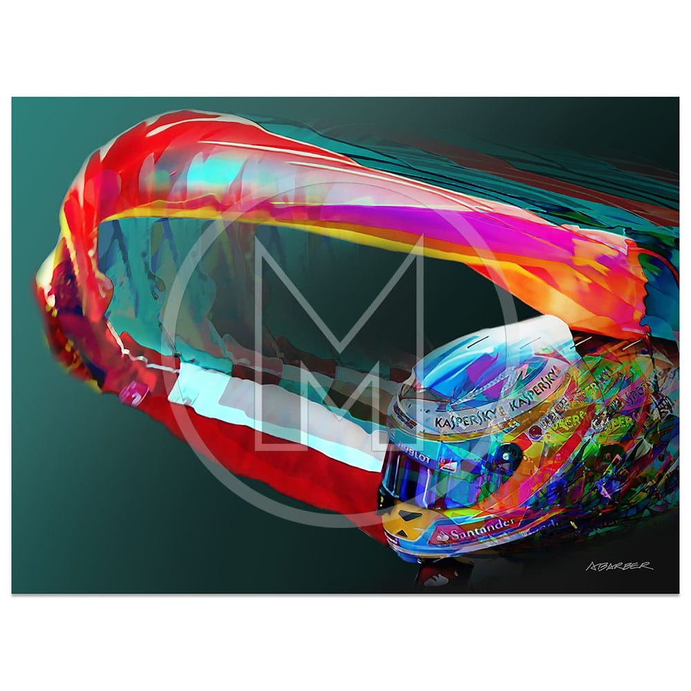 Fernando Alonso | Ferrari | 2013 | Andrew Barber | Art Print