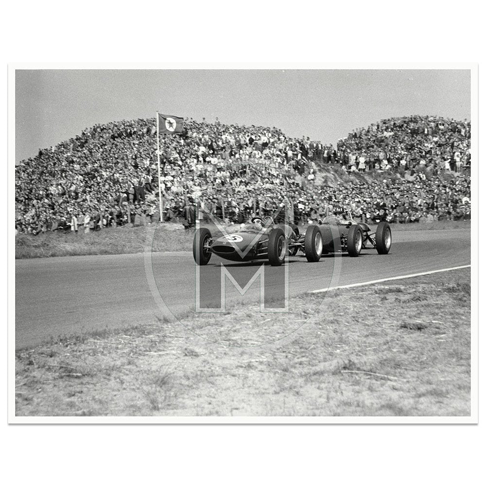 1961 Dutch Grand Prix | Jim Clark (Lotus) & Graham Hill (BRM) | By David Lewin | Photograph