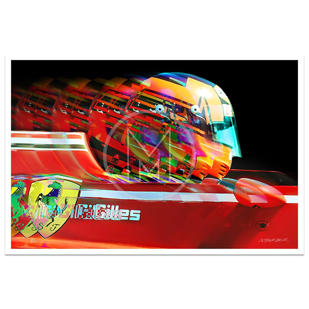 Gilles Villeneuve| Ferrari 126C2 | 1982 | Andrew Barber | print