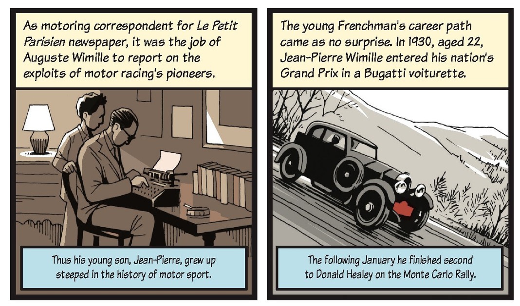 Jean-Pierre Wimille life story strip 1