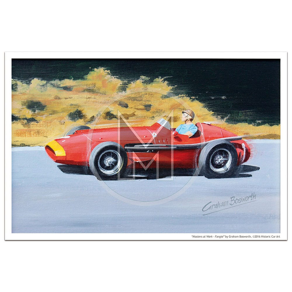 Masters at Work | Fangio and Maserati | Print By Graham Bosworth