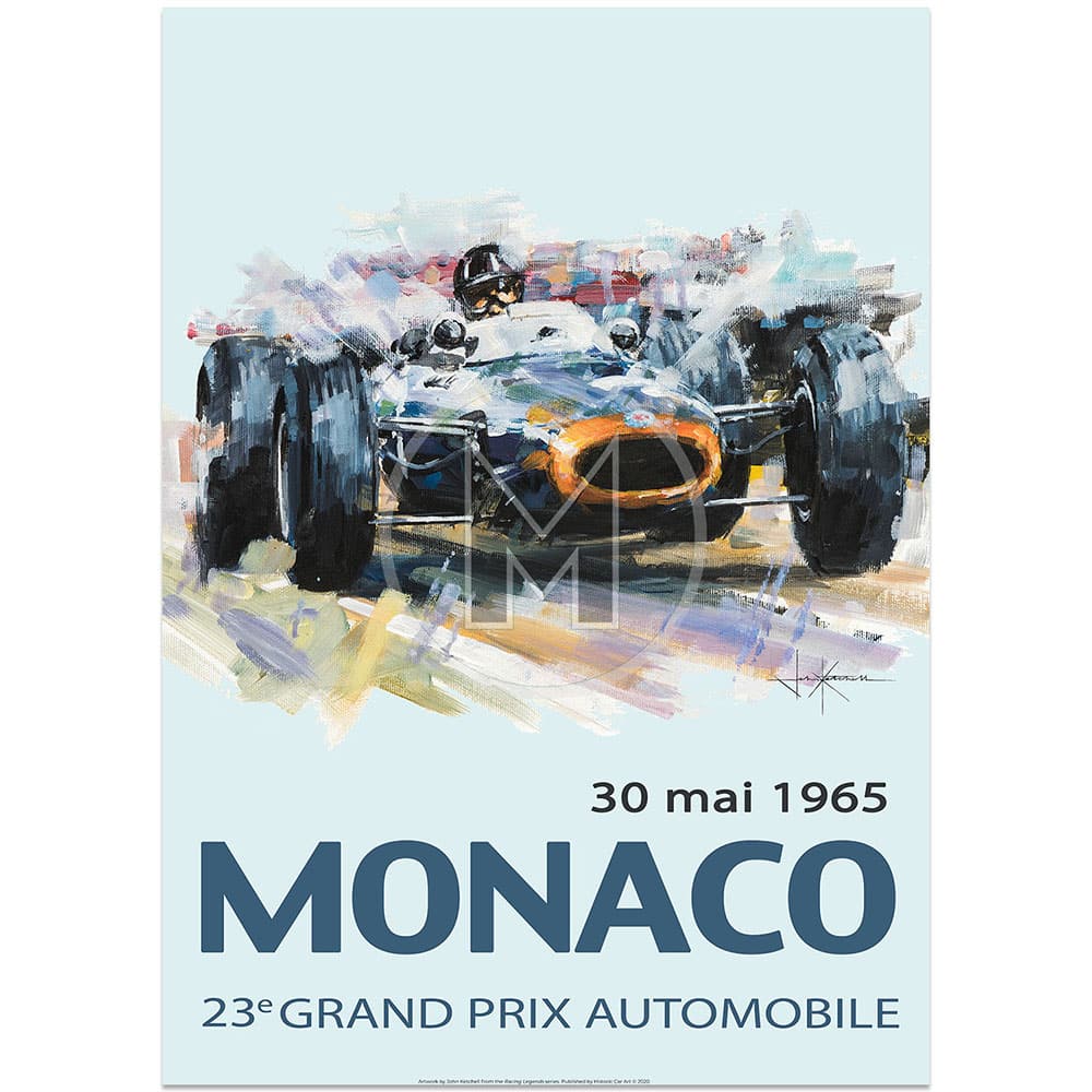 Graham Hill & BRM | Monaco Grand Prix 1965 | Poster | By John Ketchell