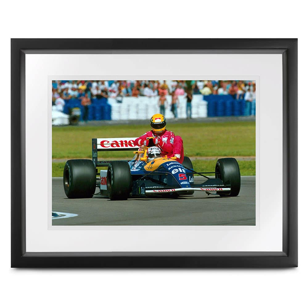 Nigel Mansell signed | Taxi for Senna | 1991 British GP | XL print