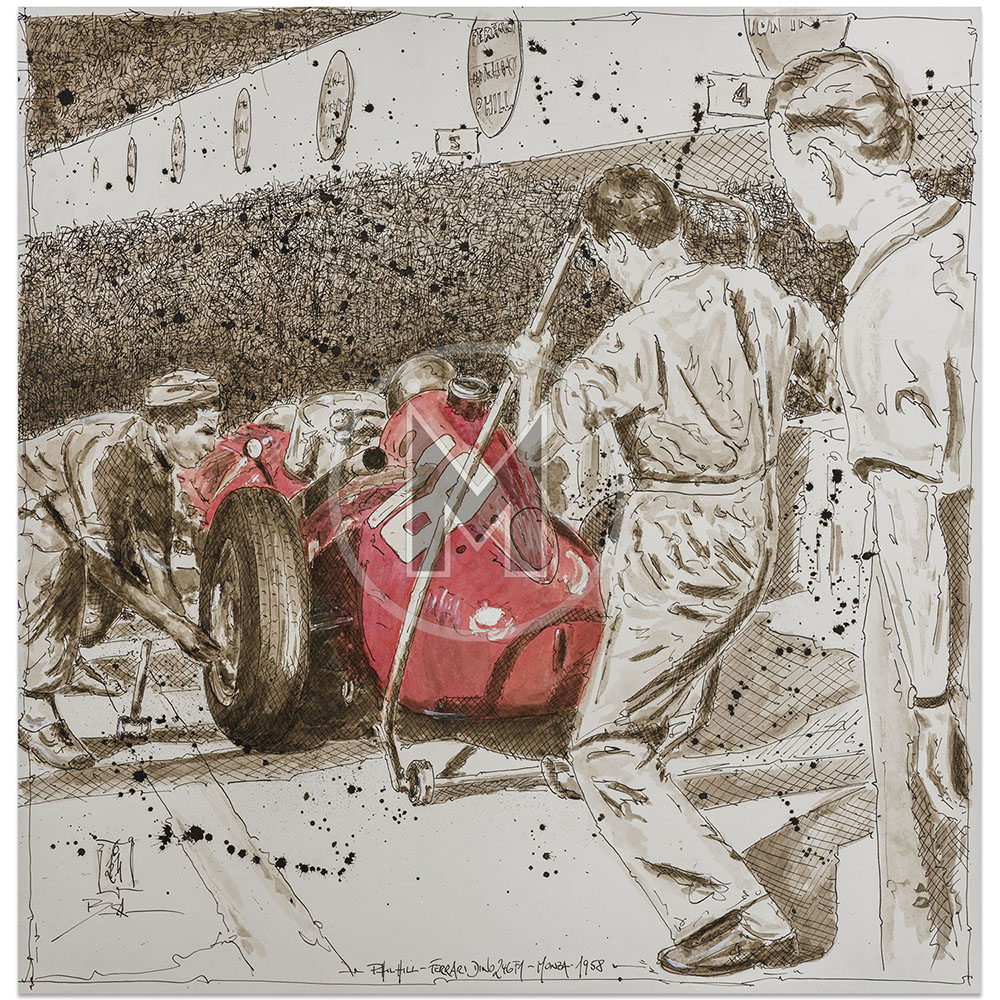 Racing Legends | Ferrari Dino 246 F1 | Phil Hill | 1958 | By Dirk Becker | Limited Edition Print