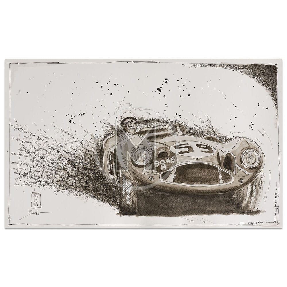 Racing Legends | Aston Martin DB3S | Stirling Moss | 1956 | By Dirk Becker | Limited Edition Print