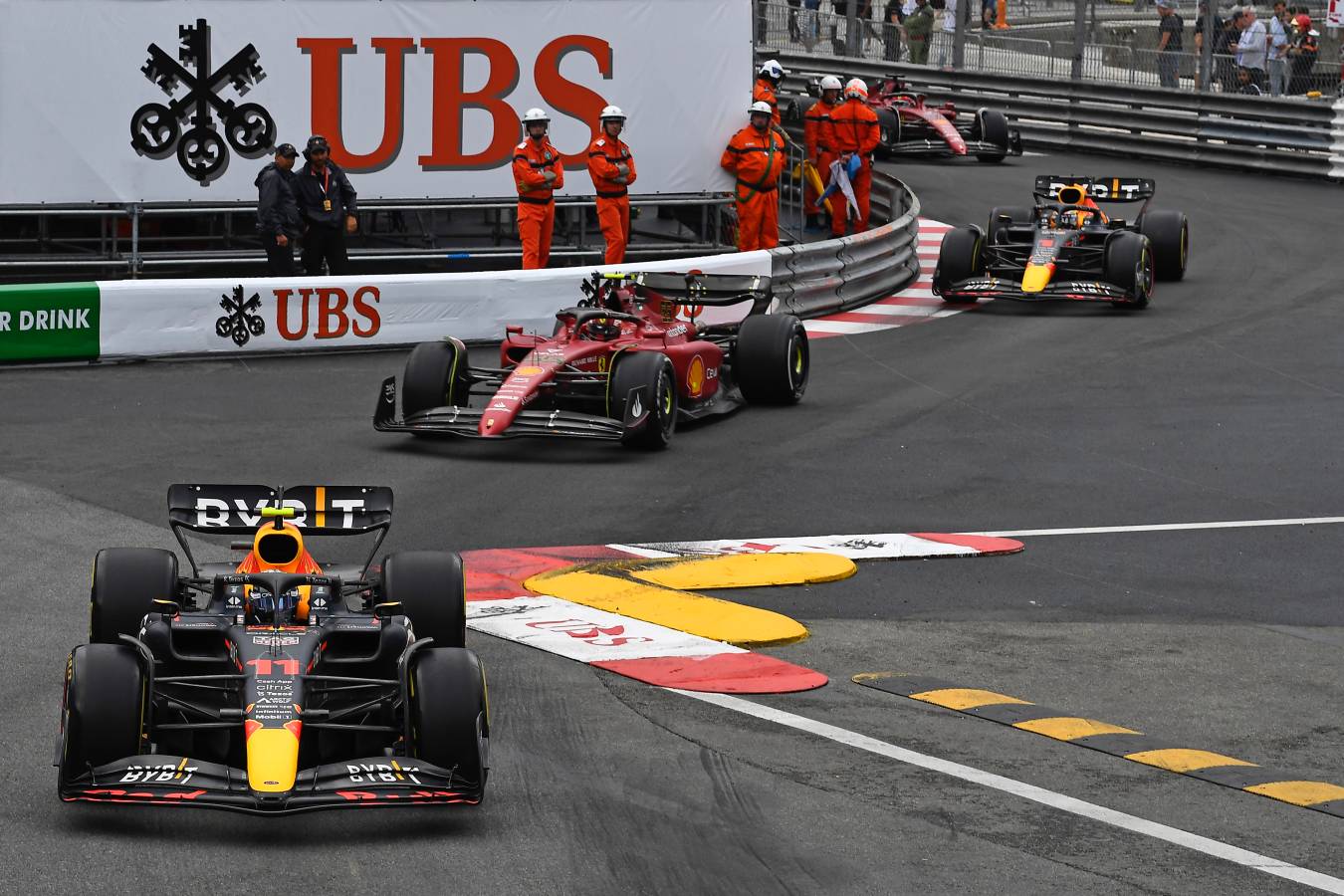 Sergio Perez leads the Monaco Grand Prix