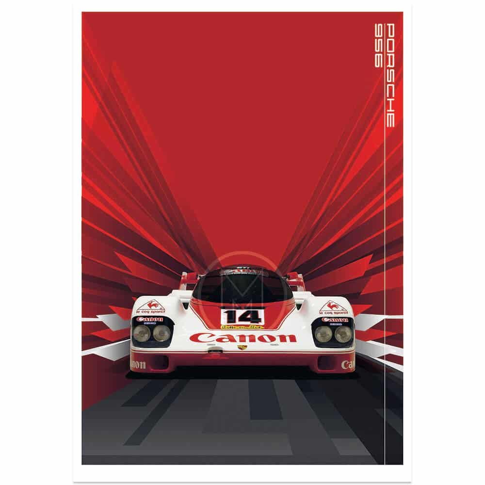 Porsche | 956-106 | Canon Group C | Art Print | Poster | By Gruppe See