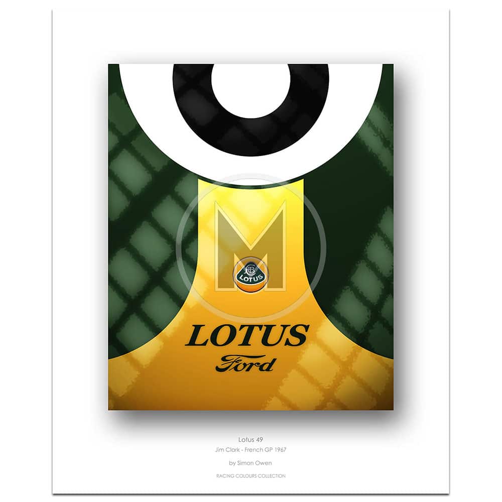 1967 Lotus 49 (Jim Clark / French GP) | Simon Owen | Limited Edition print