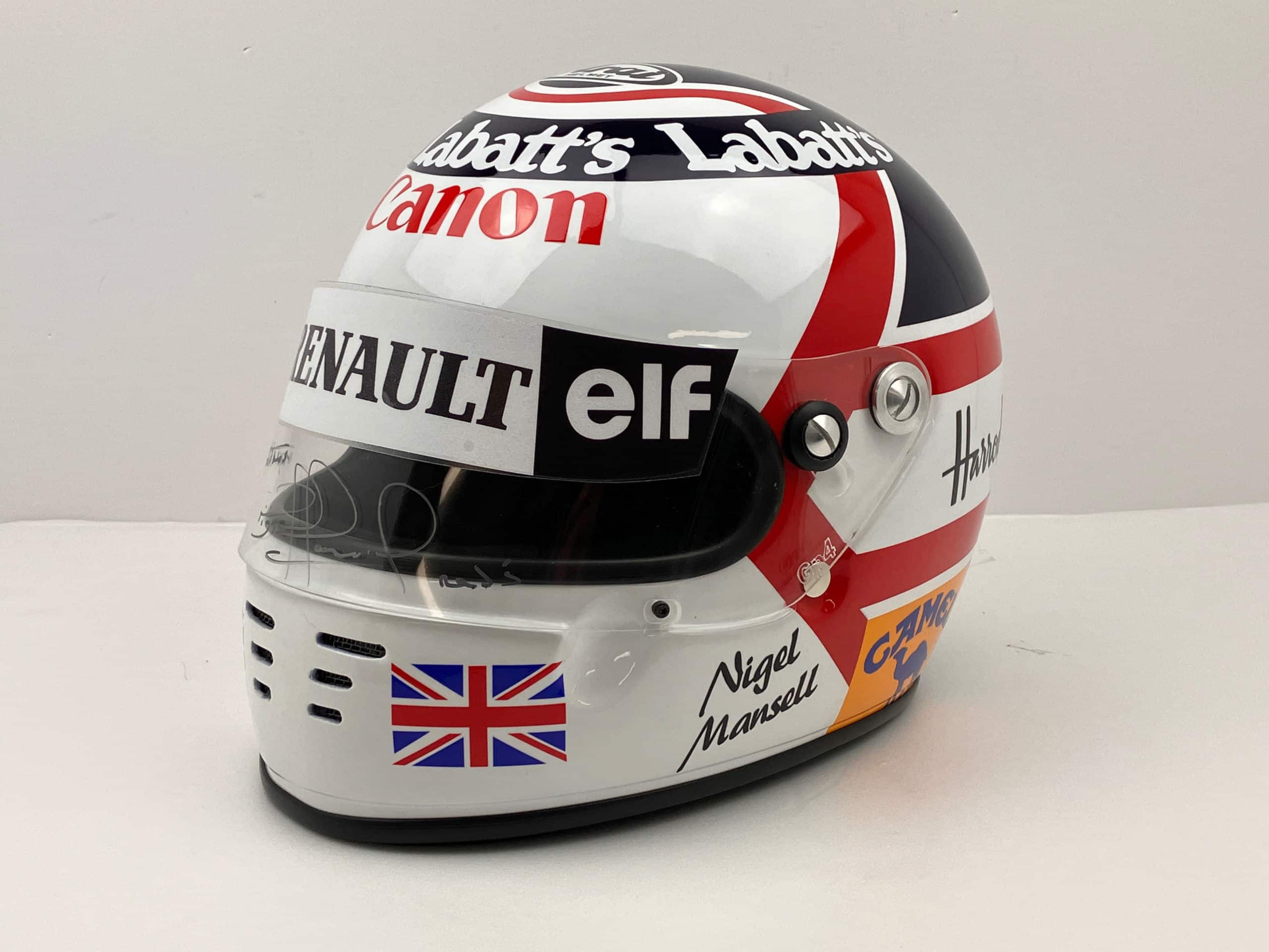 Nigel Mansell signed 1991 Williams full size display helmet