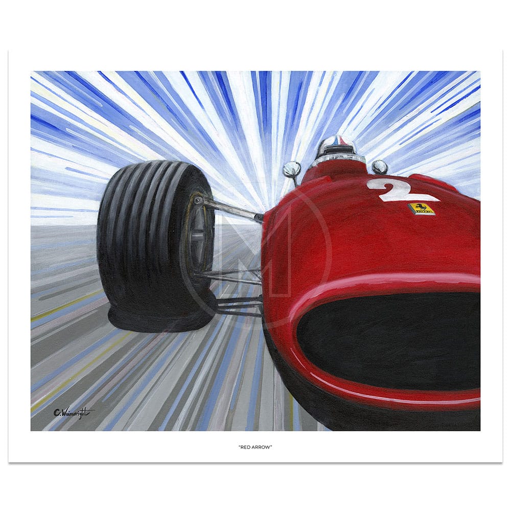 Red Arrow | Ferrari 312 F1 | Chris Amon | 1967 | Chris Wainwright | Limited Edition print