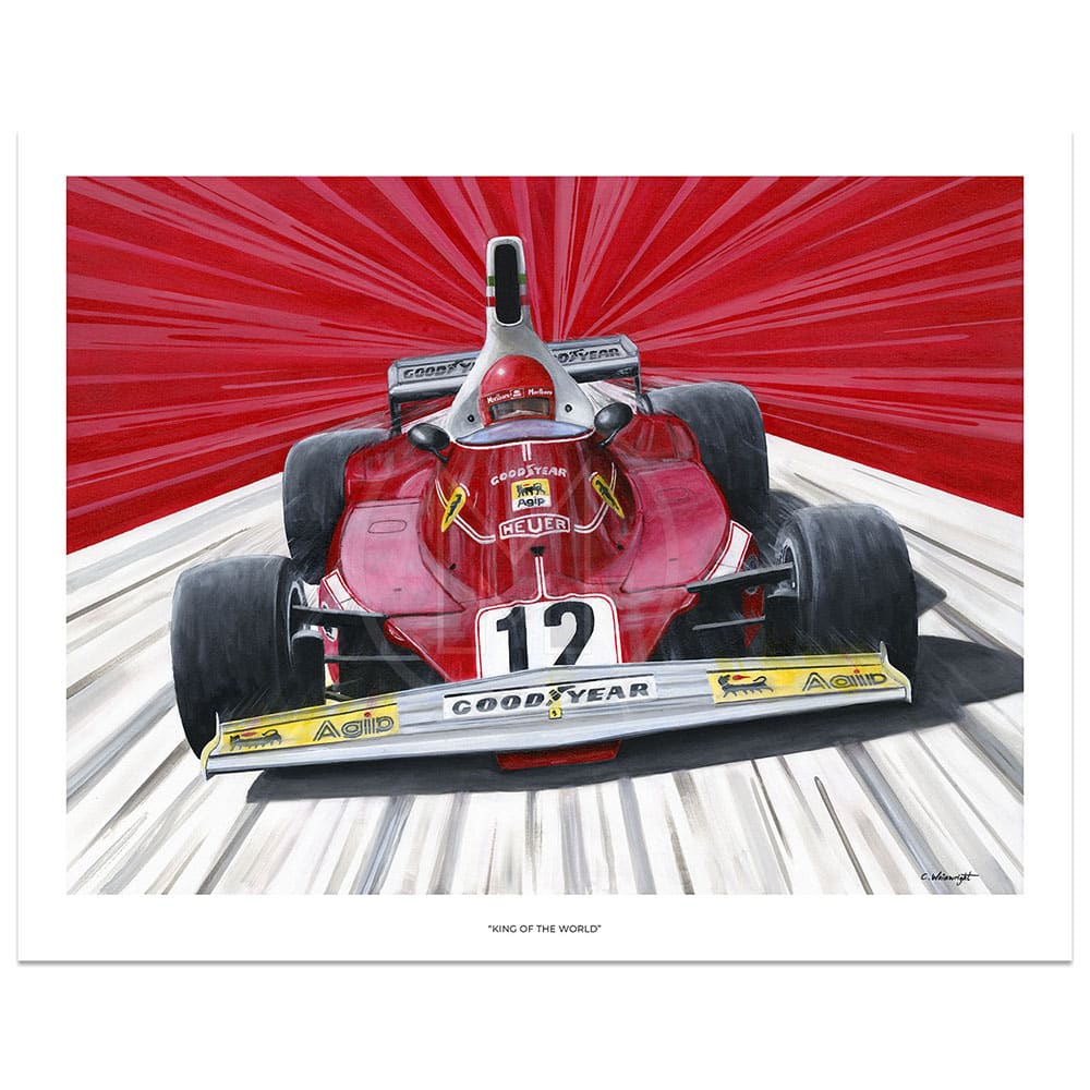 King of the World | Ferrari 312T | Niki Lauda | 1975 | Chris Wainwright | Limited Edition print