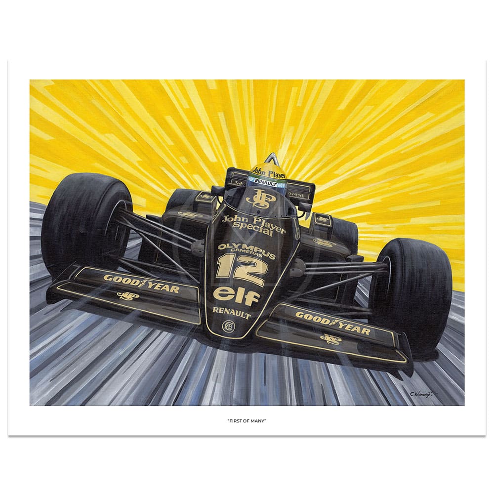 First of Many | Lotus Renault 97T | Ayrton Senna | 1985 | Chris Wainwright | Limited Edition print