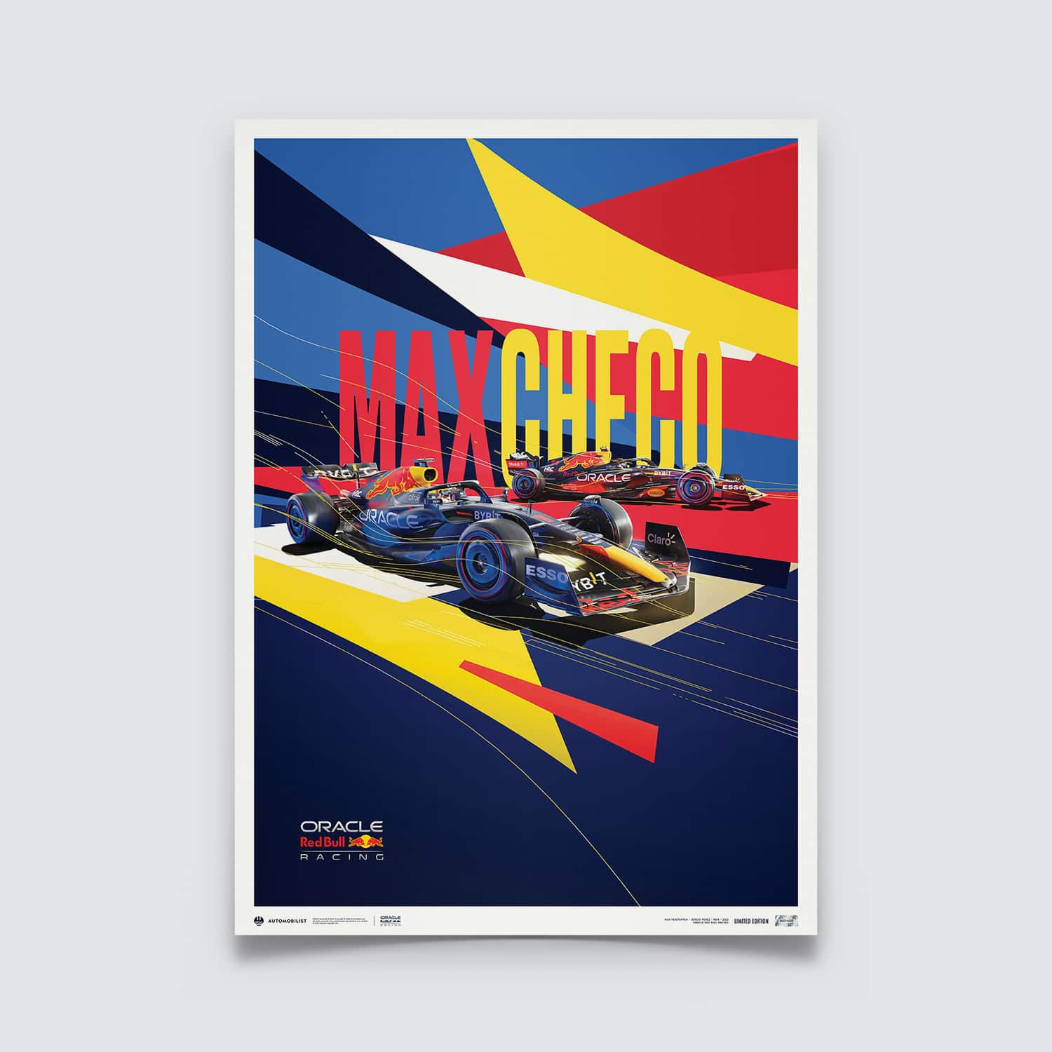 Oracle Red Bull Racing Formula 1 Team 2022 | Limited Edition | Verstappen | Perez Poster