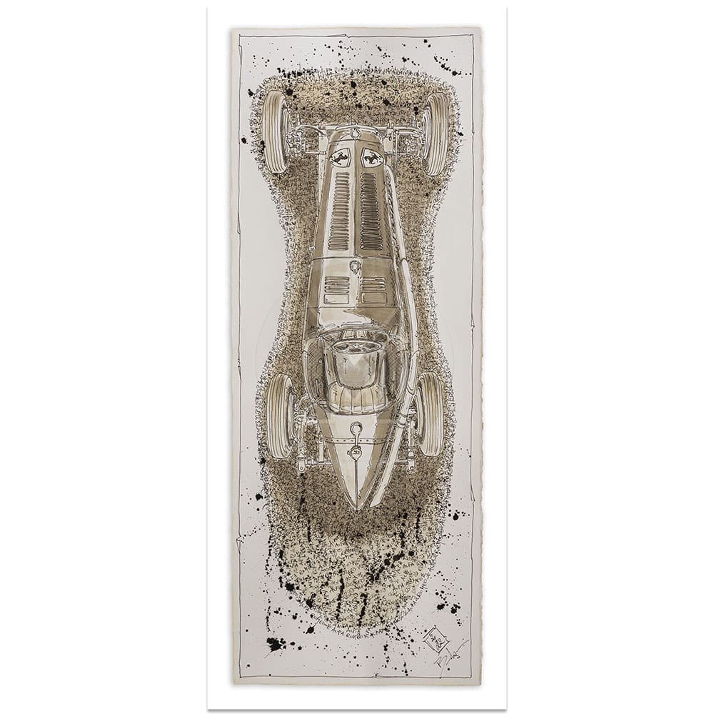 Alfa Romeo P3 Tipo B | Top View | By Dirk Becker | Limited Edition Print