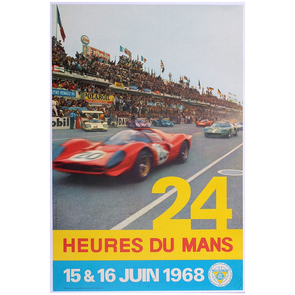 Le Mans 24 Hours 1968 June Poster | Original vintage poster