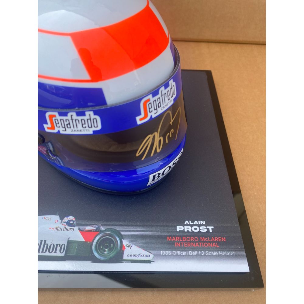 Alain Prost 1985 Signed McLaren Mini Helmet Uncased