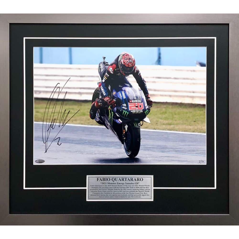 Fabio Quartararo 2021 Stoppie Signed Photo