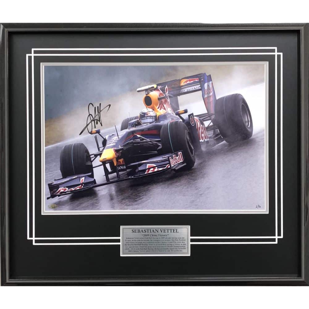 Sebastian Vettel 2009 China Victory Signed Photo