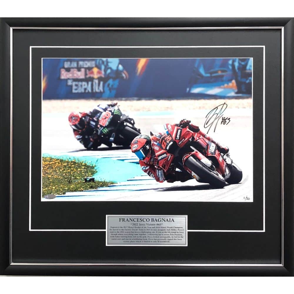 Pecco Bagnaia 2022 Jerez Victory Signed Photo