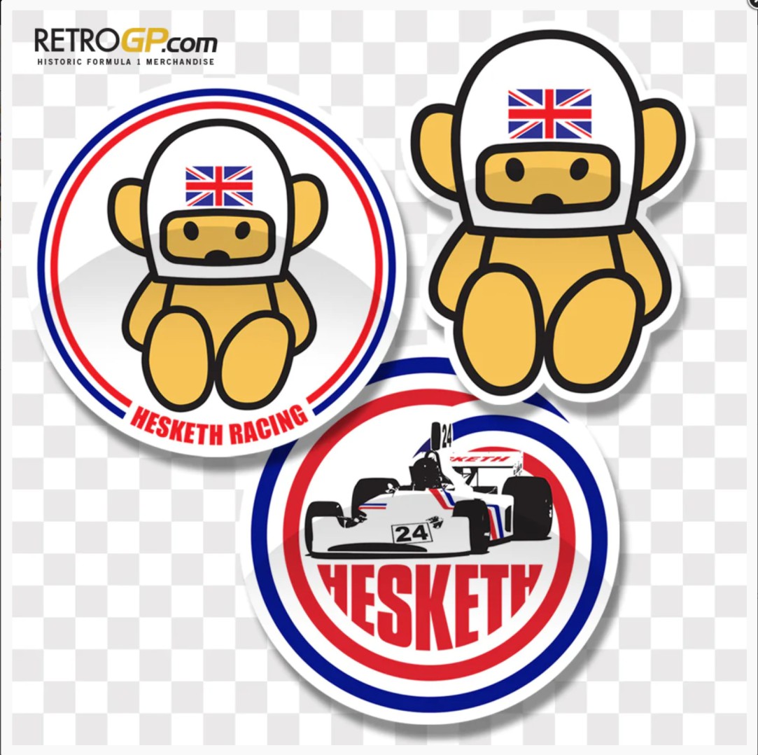 Official Hesketh Racing 3 Pack Stickers