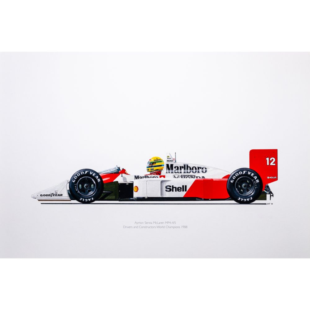 Ayrton Senna | McLaren MP4/4 | Spa 1988 | Signed by Design Engineer Matthew Jeffreys