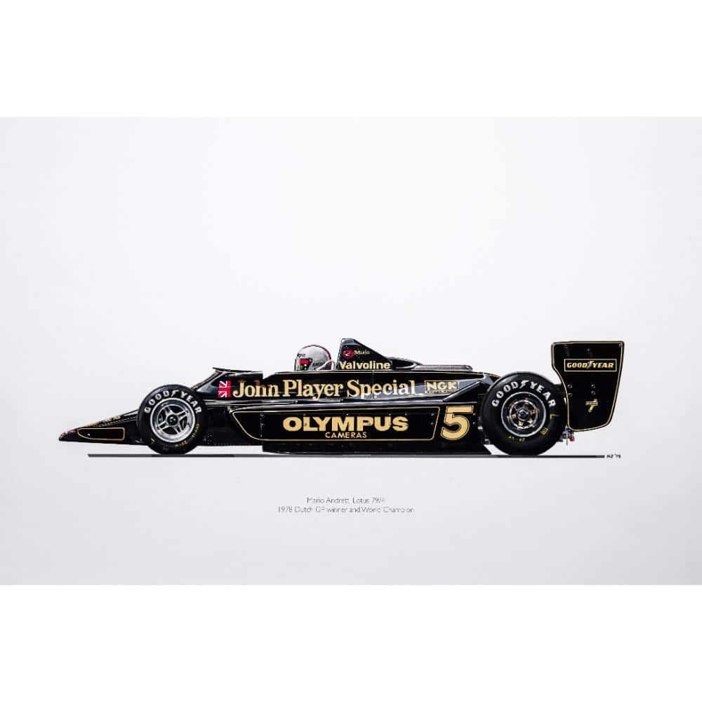 Mario Andretti | Lotus 79 |1978 | Signed by Design Engineer Matthew Jeffreys